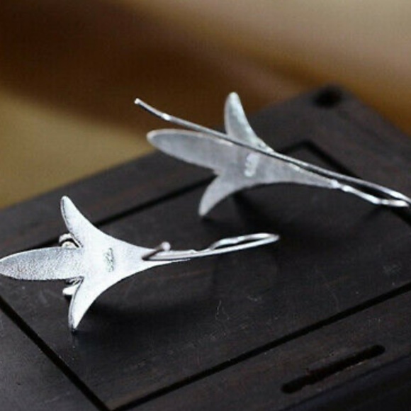 NEW Stamped 925 Silver Flower Earrings - Picture 9 of 9